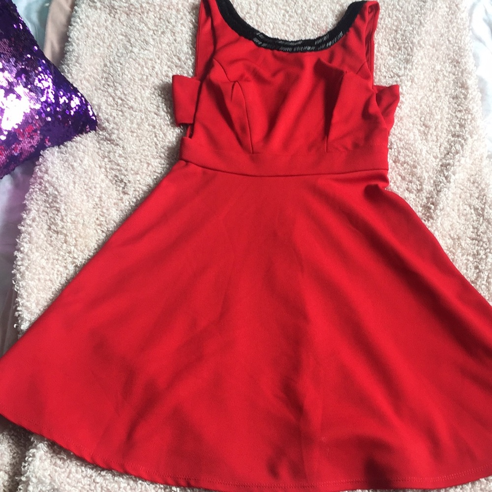 Small red and black dress